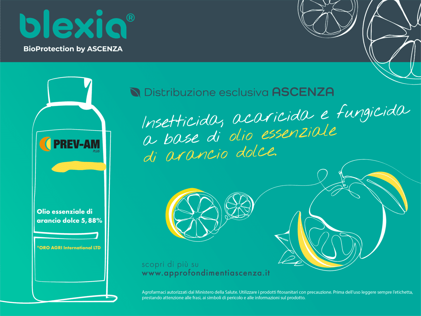 PREV-AM Plus olio arancio dolce ascenza oro agri difesa piante